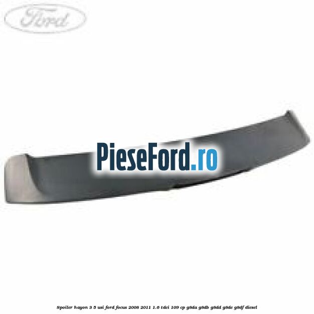 Spoiler hayon 3/5 usi Ford Focus 2008-2011 1.6 TDCi 109 cp Spoiler hayon 3/5 usi Ford Focus 2008-2011 1.6 TDCi 109 cp G8DA, G8DB, G8DD, G8DE, G8DF diesel