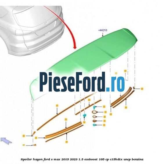 Spoiler hayon Ford S-Max 2015-2023 1.5 EcoBoost 165 cp C15HDTX, UNCP benzina