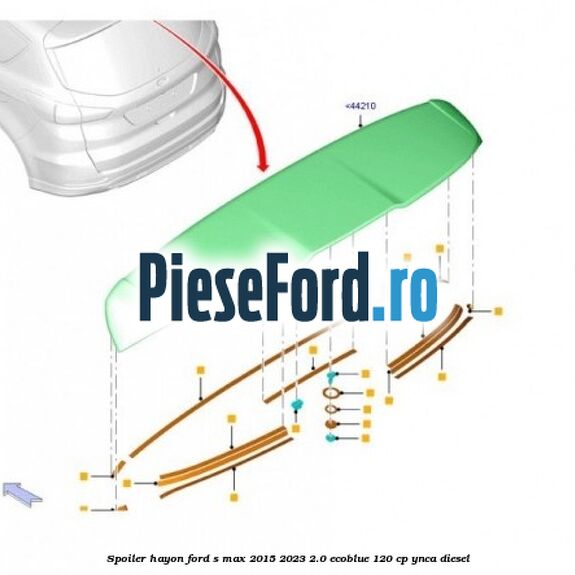 Spoiler hayon Ford S-Max 2015-2023 2.0 EcoBlue 120 cp Spoiler hayon Ford S-Max 2015-2023 2.0 EcoBlue 120 cp YNCA diesel