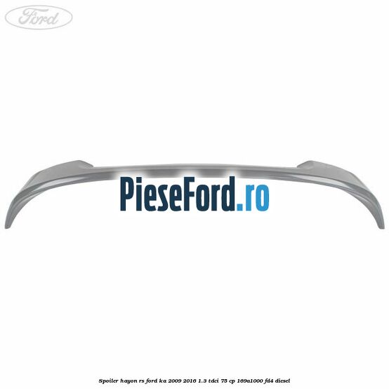 Spoiler hayon RS Ford Ka 2009-2016 1.3 TDCi 75 cp 169A1000, FD4 diesel