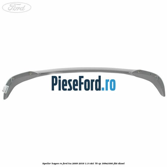 Spoiler hayon RS Ford Ka 2009-2016 1.3 TDCi 75 cp 169A1000, FD4 diesel