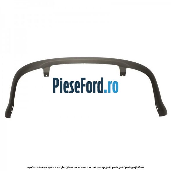 Spoiler sub bara spate (4 Usi) Ford Focus 2004-2007 1.6 TDCi 109 cp G8DA, G8DB, G8DD, G8DE, G8DF diesel