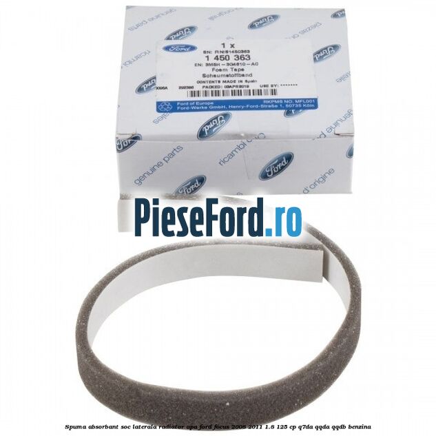 Spuma absorbant soc laterala radiator apa Ford Focus 2008-2011 1.8 125 cp Q7DA, QQDA, QQDB benzina