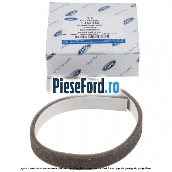 Spuma absorbant soc laterala radiator apa Ford Focus 2008-2011 2.0 TDCi 136 cp G6DA, G6DB, G6DD, G6DG diesel