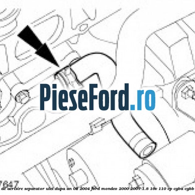 Supapa de aerisire separator ulei dupa an 02/2004 Ford Mondeo 2000-2007 1.8 16V 110 cp CGBA, CGBB benzina