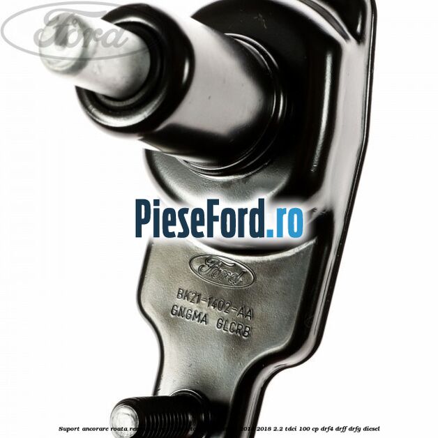 Suport ancorare roata rezerva simpla Ford Tourneo Custom 2014-2018 2.2 TDCi 100 cp DRF4, DRFF, DRFG diesel