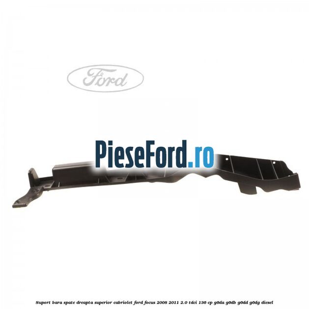 Suport bara spate dreapta superior cabriolet Ford Focus 2008-2011 2.0 TDCi 136 cp Suport bara spate dreapta superior cabriolet Ford Focus 2008-2011 2.0 TDCi 136 cp G6DA, G6DB, G6DD, G6DG diesel