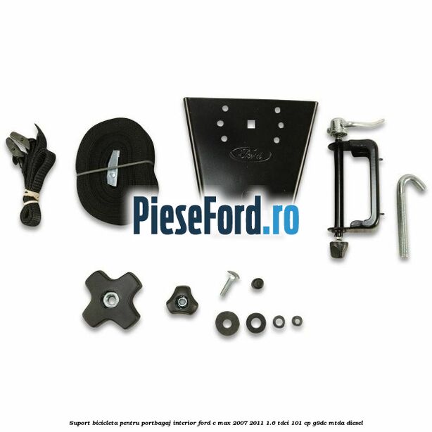 Suport bicicleta, pentru portbagaj interior Ford C-Max 2007-2011 1.6 TDCi 101 cp G8DC, MTDA diesel