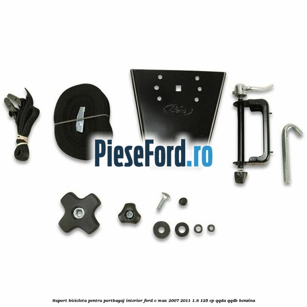 Suport bicicleta, pentru portbagaj interior Ford C-Max 2007-2011 1.8 125 cp QQDA, QQDB benzina