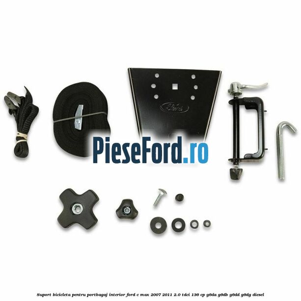 Suport bicicleta, pentru portbagaj interior Ford C-Max 2007-2011 2.0 TDCi 136 cp G6DA, G6DB, G6DD, G6DG diesel