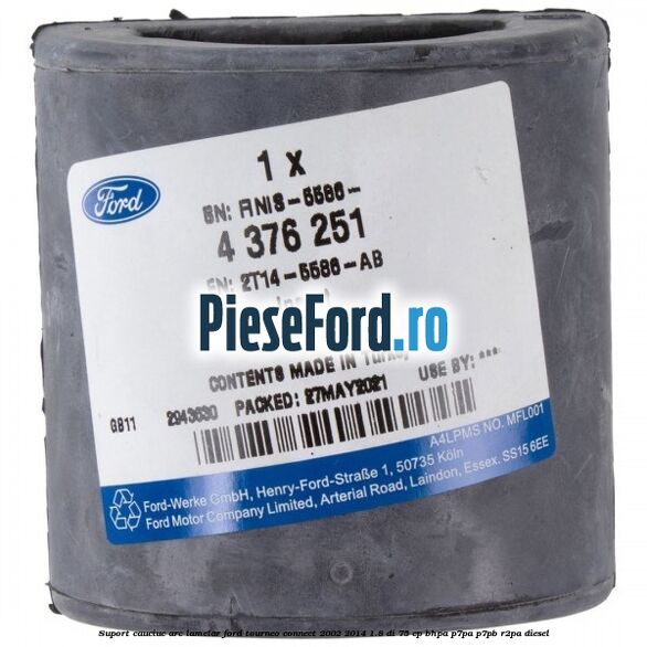 Suport cauciuc arc lamelar Ford Tourneo Connect 2002-2014 1.8 Di 75 cp BHPA, P7PA, P7PB, R2PA diesel