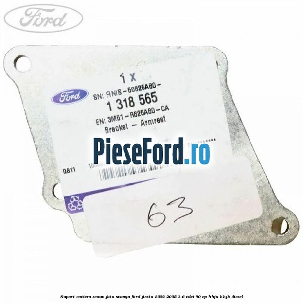 Suport cotiera scaun fata stanga Ford Fiesta 2002-2005 1.6 TDCi 90 cp HHJA, HHJB diesel
