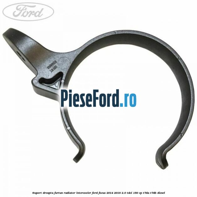 Suport dreapta furtun radiator intercooler Ford Focus 2014-2018 2.0 TDCi 150 cp T7DA, T7DB diesel