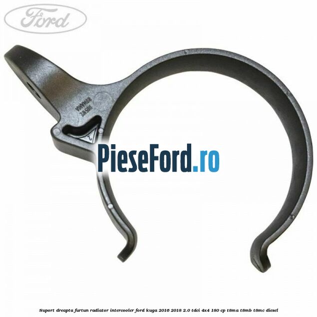 Suport dreapta furtun radiator intercooler Ford Kuga 2016-2018 2.0 TDCi 4x4 180 cp T8MA, T8MB, T8MC diesel