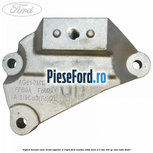 Suport metalic cutie viteza superior 6 trepte Ford Mondeo 2008-2014 2.0 TDCi 163 cp TXBA, TXBB diesel