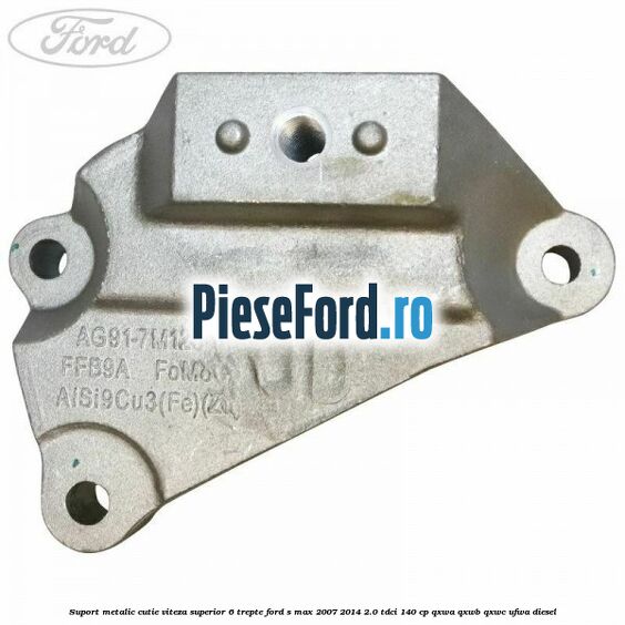 Suport metalic cutie viteza superior 6 trepte Ford S-Max 2007-2014 2.0 TDCi 140 cp QXWA, QXWB, QXWC, UFWA diesel