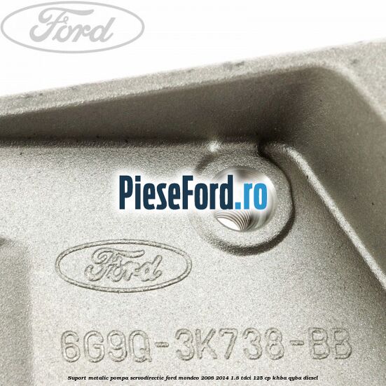 Suport metalic pompa servodirectie Ford Mondeo 2008-2014 1.8 TDCi 125 cp KHBA, QYBA diesel