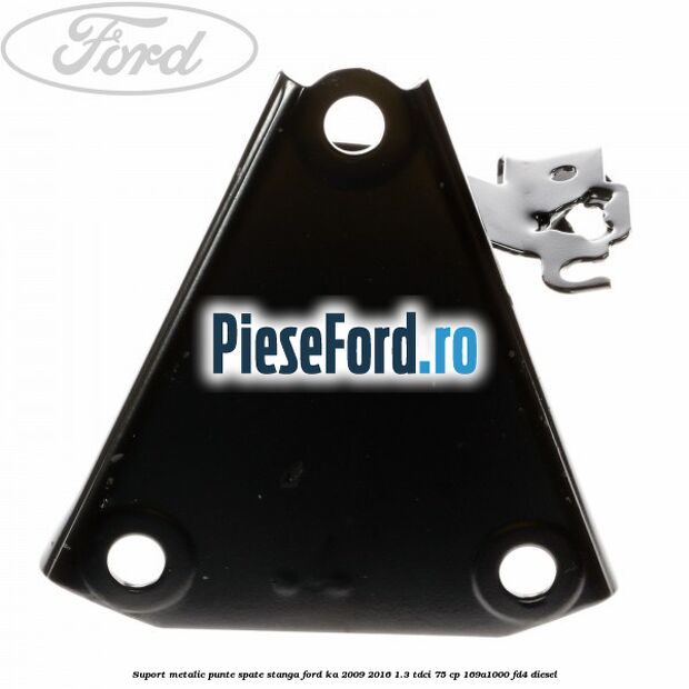 Suport metalic punte spate stanga Ford Ka 2009-2016 1.3 TDCi 75 cp 169A1000, FD4 diesel