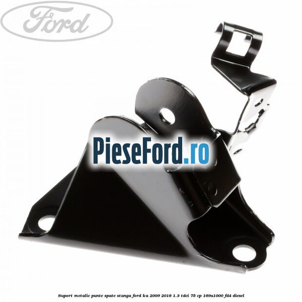 Suport metalic punte spate stanga Ford Ka 2009-2016 1.3 TDCi 75 cp 169A1000, FD4 diesel