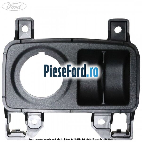Suport monezi consola centrala Ford Focus 2011-2014 1.6 TDCi 115 cp T1DA, T1DB diesel