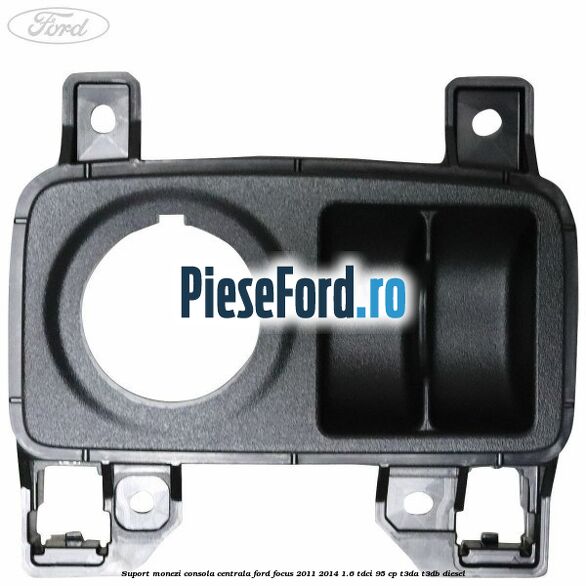 Suport monezi consola centrala Ford Focus 2011-2014 1.6 TDCi 95 cp T3DA, T3DB diesel