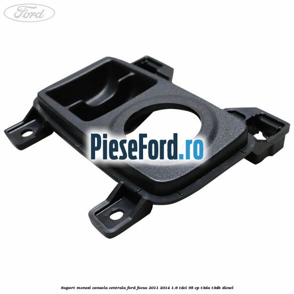 Suport monezi consola centrala Ford Focus 2011-2014 1.6 TDCi 95 cp T3DA, T3DB diesel