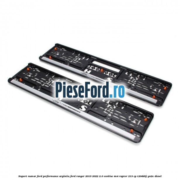 Suport numar Ford Performance argintiu Ford Ranger 2019-2022 2.0 EcoBlue 4x4 Raptor 213 cp T20DD0J, YN2X diesel