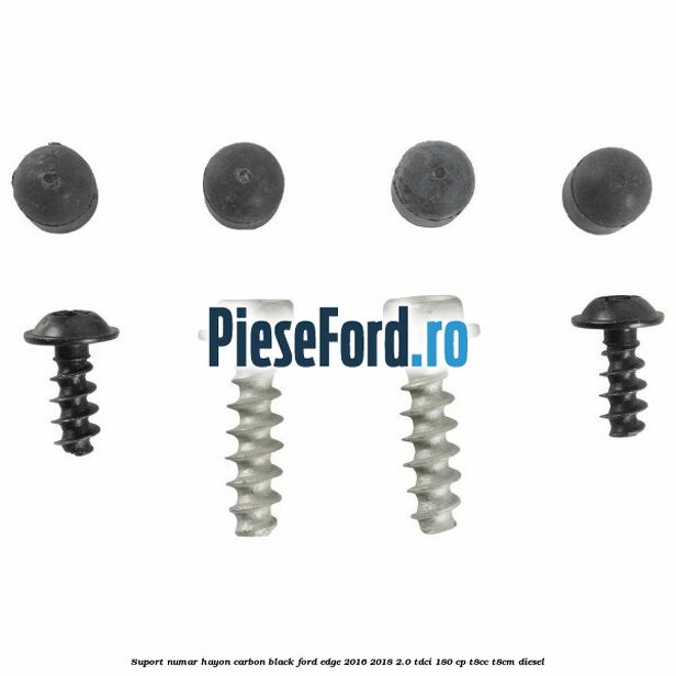 Suport numar hayon carbon black Ford Edge 2016-2018 2.0 TDCi 180 cp T8CC, T8CM diesel