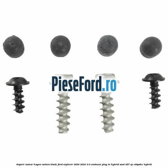 Suport numar hayon carbon black Ford Explorer 2020-2023 3.0 EcoBoost Plug-in Hybrid AWD 457 cp C30PDTX hybrid