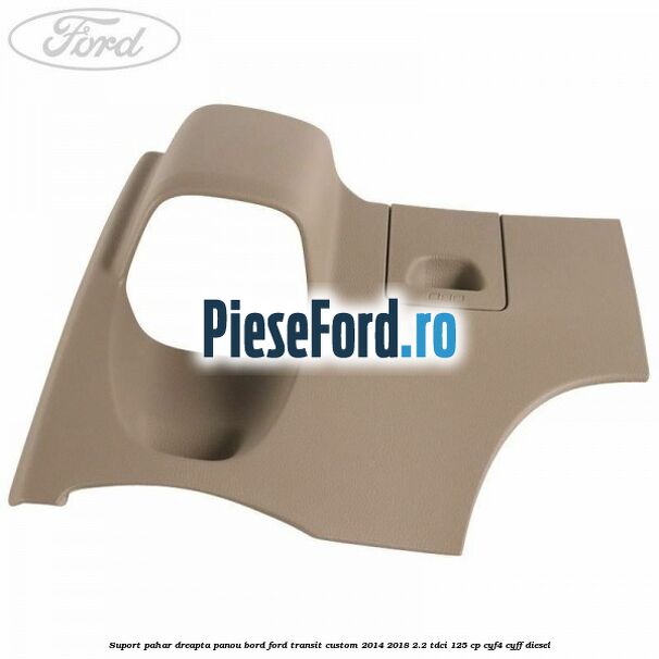 Suport pahar dreapta panou bord Ford Transit Custom 2014-2018 2.2 TDCi 125 cp CYF4, CYFF diesel