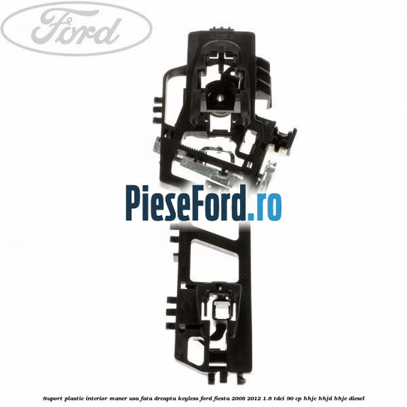 Suport plastic interior maner usa fata dreapta keyless Ford Fiesta 2008-2012 1.6 TDCi 90 cp HHJC, HHJD, HHJE diesel
