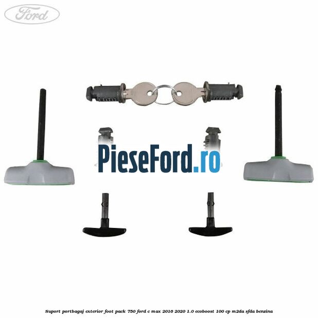 Suport portbagaj exterior foot pack 750 Ford C-Max 2016-2020 1.0 EcoBoost 100 cp M2DA, SFDA benzina