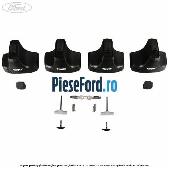 Suport portbagaj exterior foot pack 750 Ford C-Max 2016-2020 1.0 EcoBoost 125 cp B7DA, M1DA, M1DD benzina