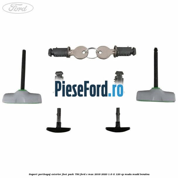 Suport portbagaj exterior foot pack 750 Ford C-Max 2016-2020 1.6 Ti 120 cp MUDA, MUDD benzina