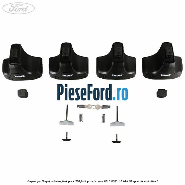 Suport portbagaj exterior foot pack 750 Ford Grand C-Max 2016-2020 1.5 TDCi 95 cp XXDA, XXDC diesel