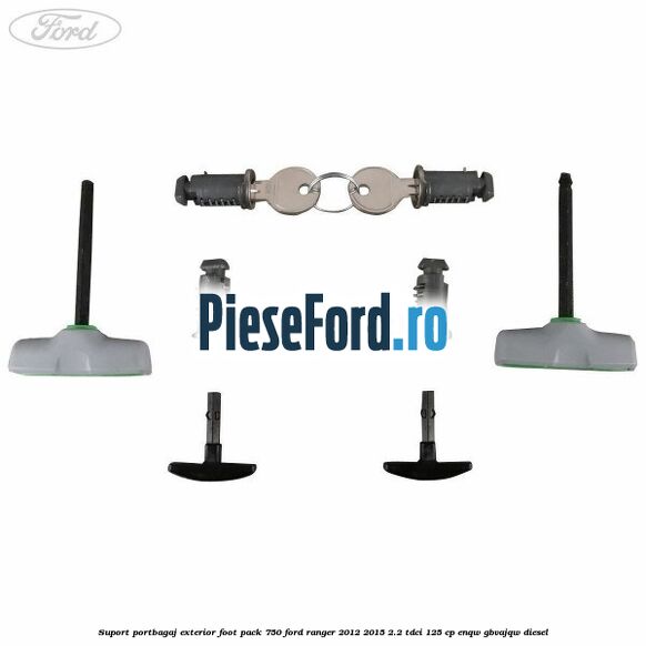 Suport portbagaj exterior foot pack 750 Ford Ranger 2012-2015 2.2 TDCi 125 cp ENQW, GBVAJQW diesel