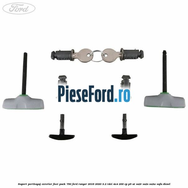 Suport portbagaj exterior foot pack 750 Ford Ranger 2016-2020 3.2 TDCi 4x4 200 cp P5-AT, SA2R, SA2S, SA2W, SAFA diesel