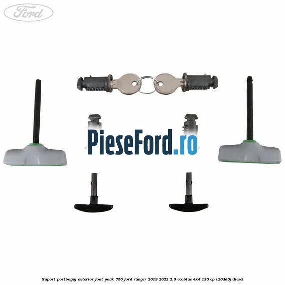Suport portbagaj exterior foot pack 750 Ford Ranger 2019-2022 2.0 EcoBlue 4x4 130 cp T20DD0J diesel