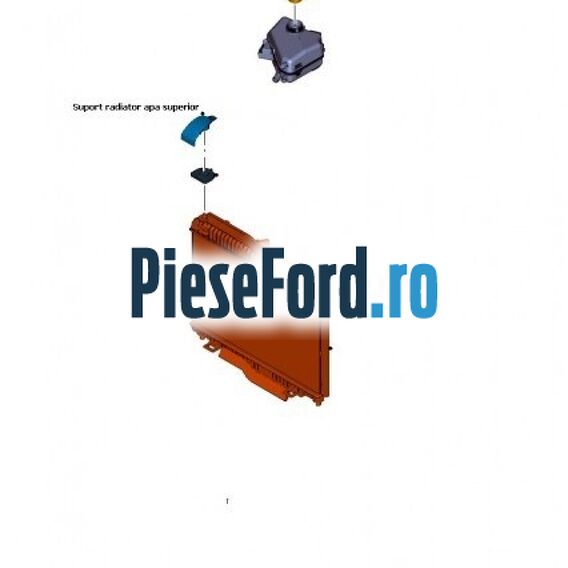 Suport radiator apa superior Ford Fiesta 2013-2017 1.6 TDCi 95 cp T3JA, TZJA, TZJB diesel