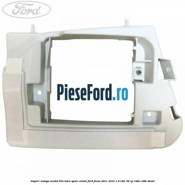 Suport stanga modul BLIS bara spate combi Ford Focus 2011-2014 1.6 TDCi 95 cp T3DA, T3DB diesel