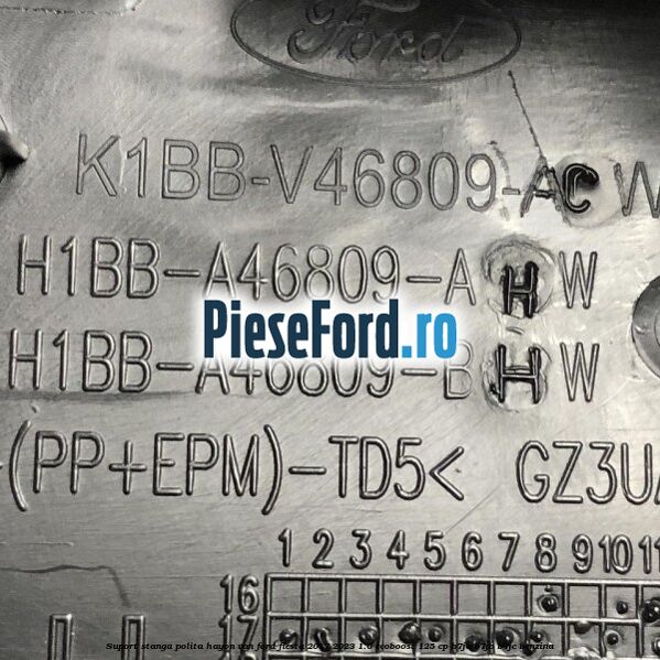 Suport stanga polita hayon VAN Ford Fiesta 2017-2023 1.0 EcoBoost 125 cp B7JA, B7JB, B7JC benzina