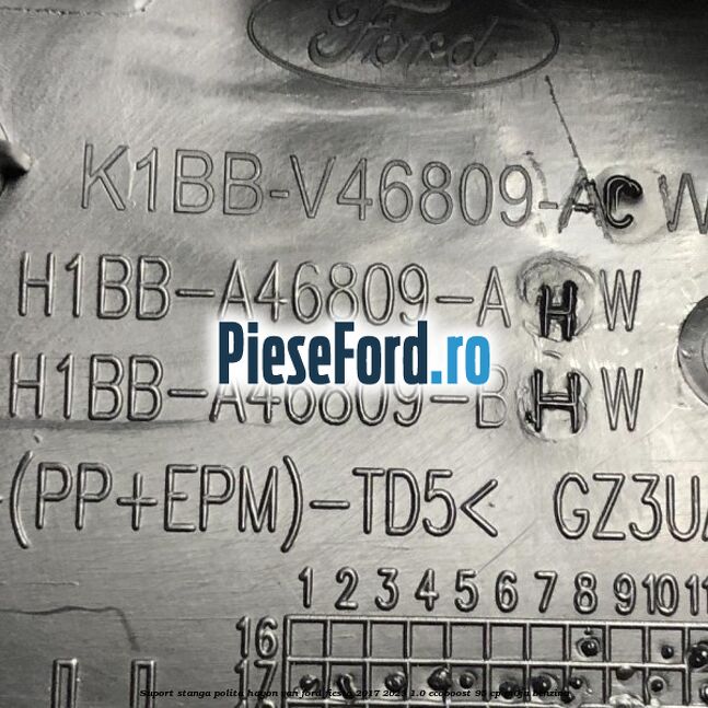 Suport stanga polita hayon VAN Ford Fiesta 2017-2023 1.0 EcoBoost 95 cp M0JA benzina