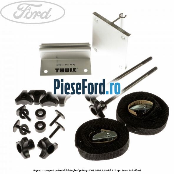 Suport transport cadru bicicleta Ford Galaxy 2007-2014 1.6 TDCi 115 cp T1WA, T1WB diesel