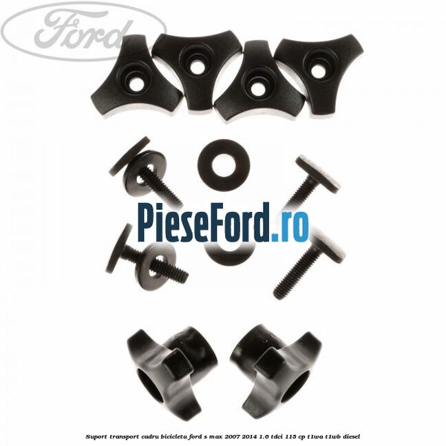Suport transport cadru bicicleta Ford S-Max 2007-2014 1.6 TDCi 115 cp T1WA, T1WB diesel