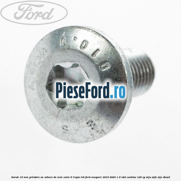 Surub 19 mm prindere ax arbore de cont cutie 6 trepte B6 Ford EcoSport 2019-2023 1.5 TDCi EcoBlue 125 cp ZTJA, ZTJB, ZTJC diesel