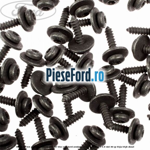 Surub 19 mm prindere element interior bloc ceas bord conducta clima Ford Fusion 1.6 TDCi 90 cp HHJA, HHJB diesel