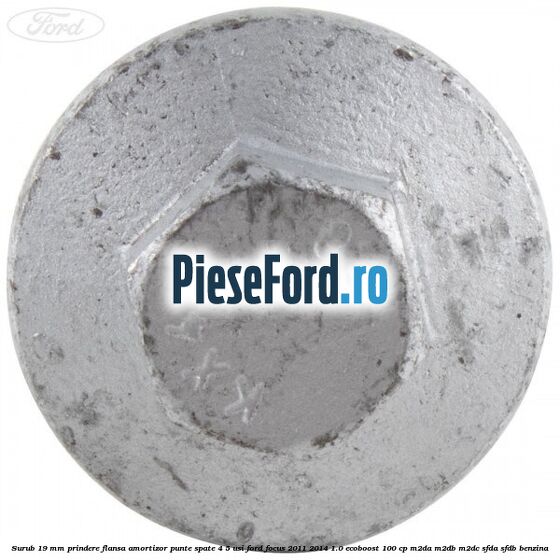 Surub 19 mm prindere flansa amortizor punte spate 4/5 usi Ford Focus 2011-2014 1.0 EcoBoost 100 cp M2DA, M2DB, M2DC, SFDA, SFDB benzina