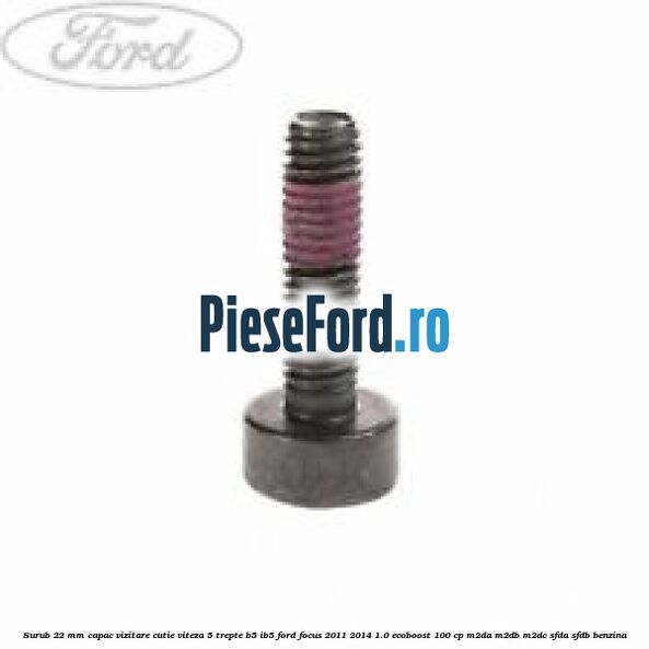 Surub 22 mm capac vizitare cutie viteza 5 trepte B5/IB5 Ford Focus 2011-2014 1.0 EcoBoost 100 cp M2DA, M2DB, M2DC, SFDA, SFDB benzina