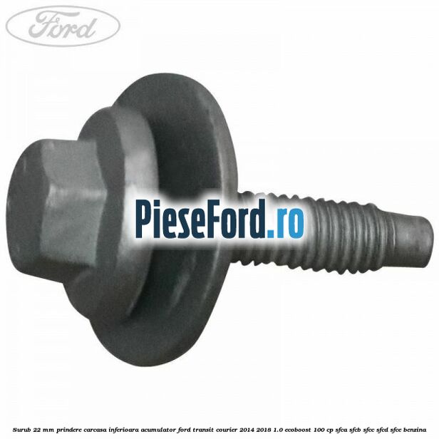 Surub 22 mm prindere carcasa inferioara acumulator Ford Transit Courier 2014-2018 1.0 EcoBoost 100 cp SFCA, SFCB, SFCC, SFCD, SFCE benzina