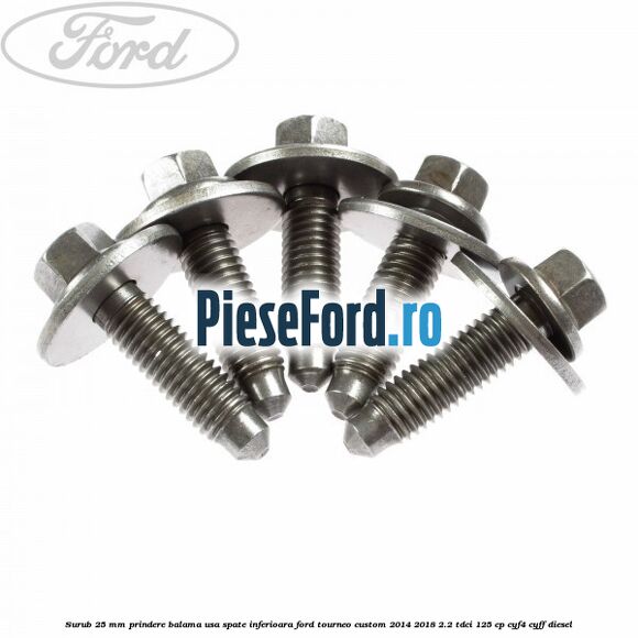 Surub 25 mm prindere balama usa spate inferioara Ford Tourneo Custom 2014-2018 2.2 TDCi 125 cp CYF4, CYFF diesel